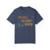 Unisex T-shirt 'MUSIC NEVER ENDS' – Image 25